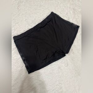 New 3x black stretchy biker shorts mesh boho emo goth festival iheartraves